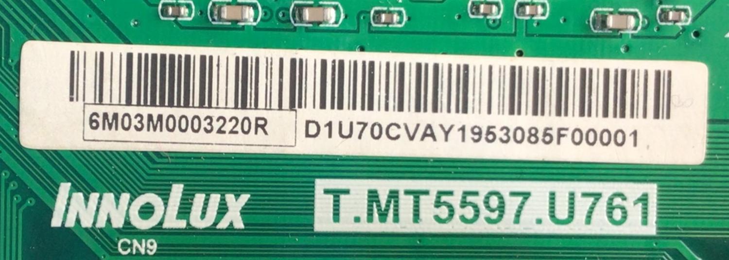 KIT DE TARJETAS PARA TV VIZIO / MAIN 6M03M0003220R / T.MT5597.U761 / 6M03A0001W00J / FUENTE PW.108W2.683 / P6500D104DA / C0000X000 / PANEL V500DJ6-D03 REV.CW / MODELO V505-H9 LIAIZBMW - Imagen 4